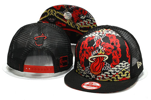 Miami Heat Mesh Snapback Hat YS 1 0701